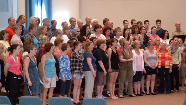 Group shot of the Spirit Singers choir