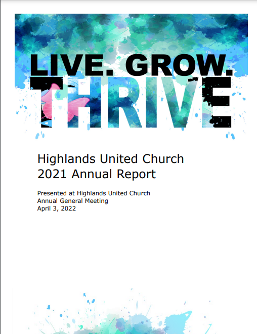 Cover page of HUC 2021 annual report