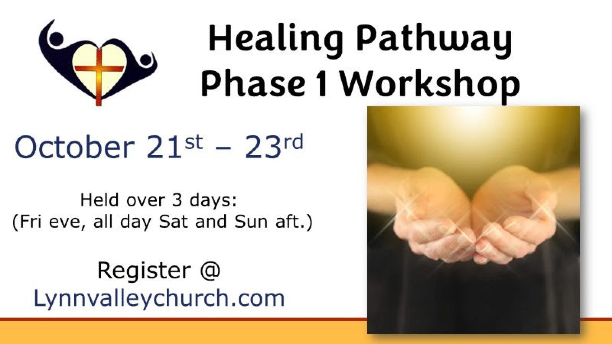 Poster announcing the Healing Hands Phase 1 workshop on October 21 to 23