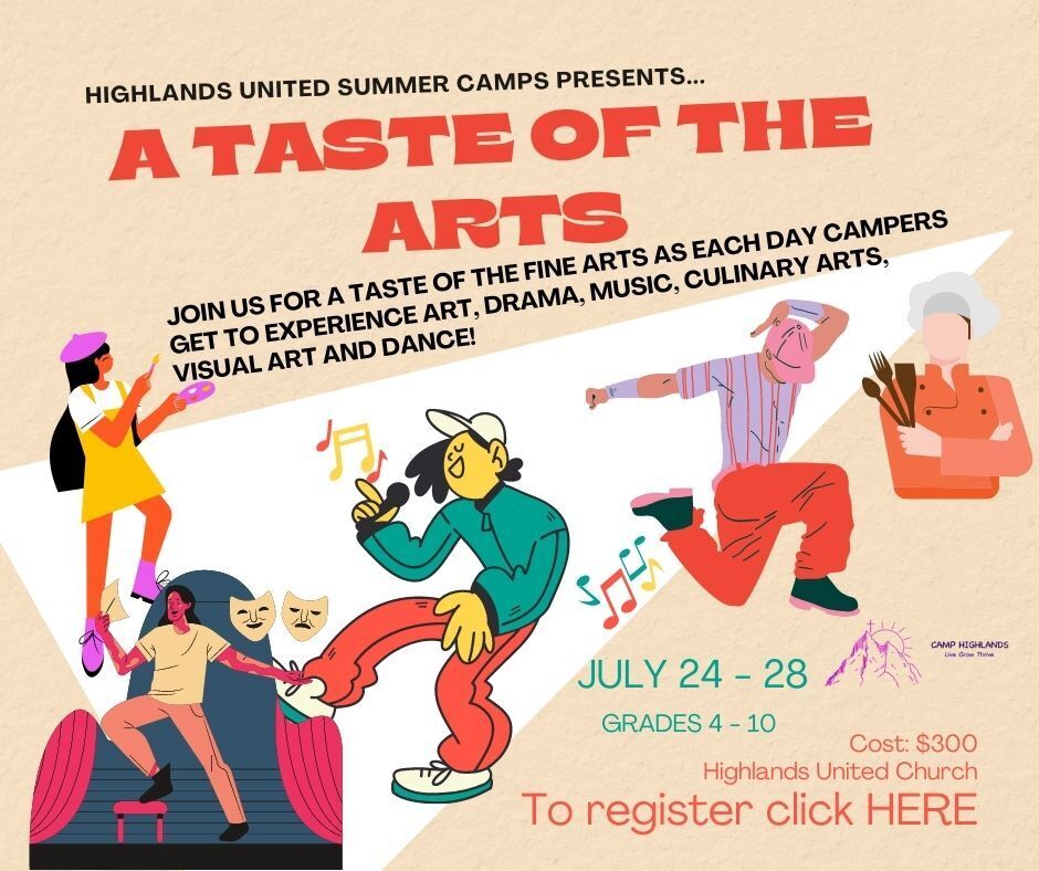 Poster for fine arts summer camp