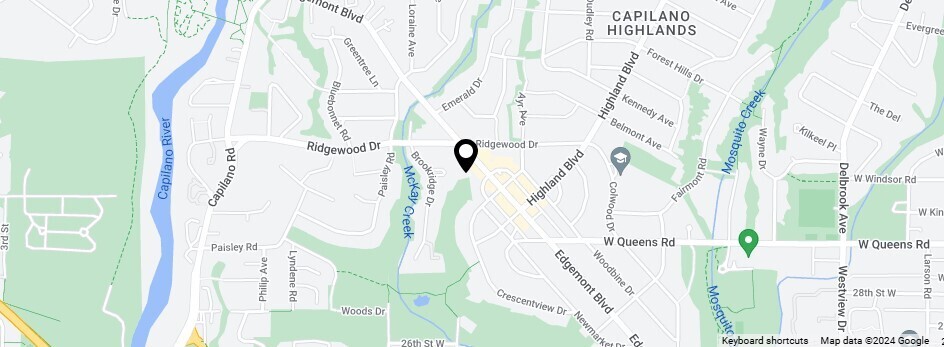 Map of Highlands United church area