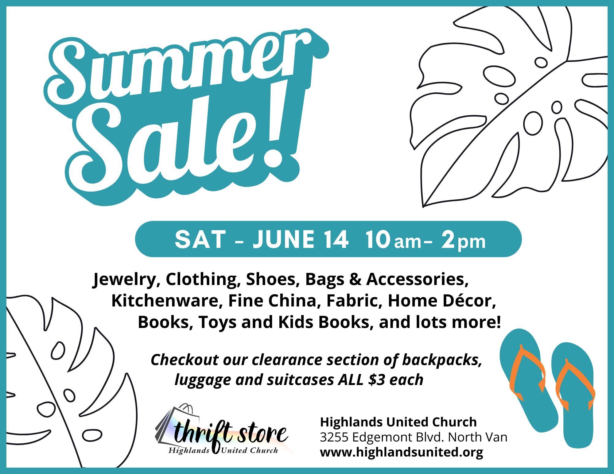 Thrift Store summer sale