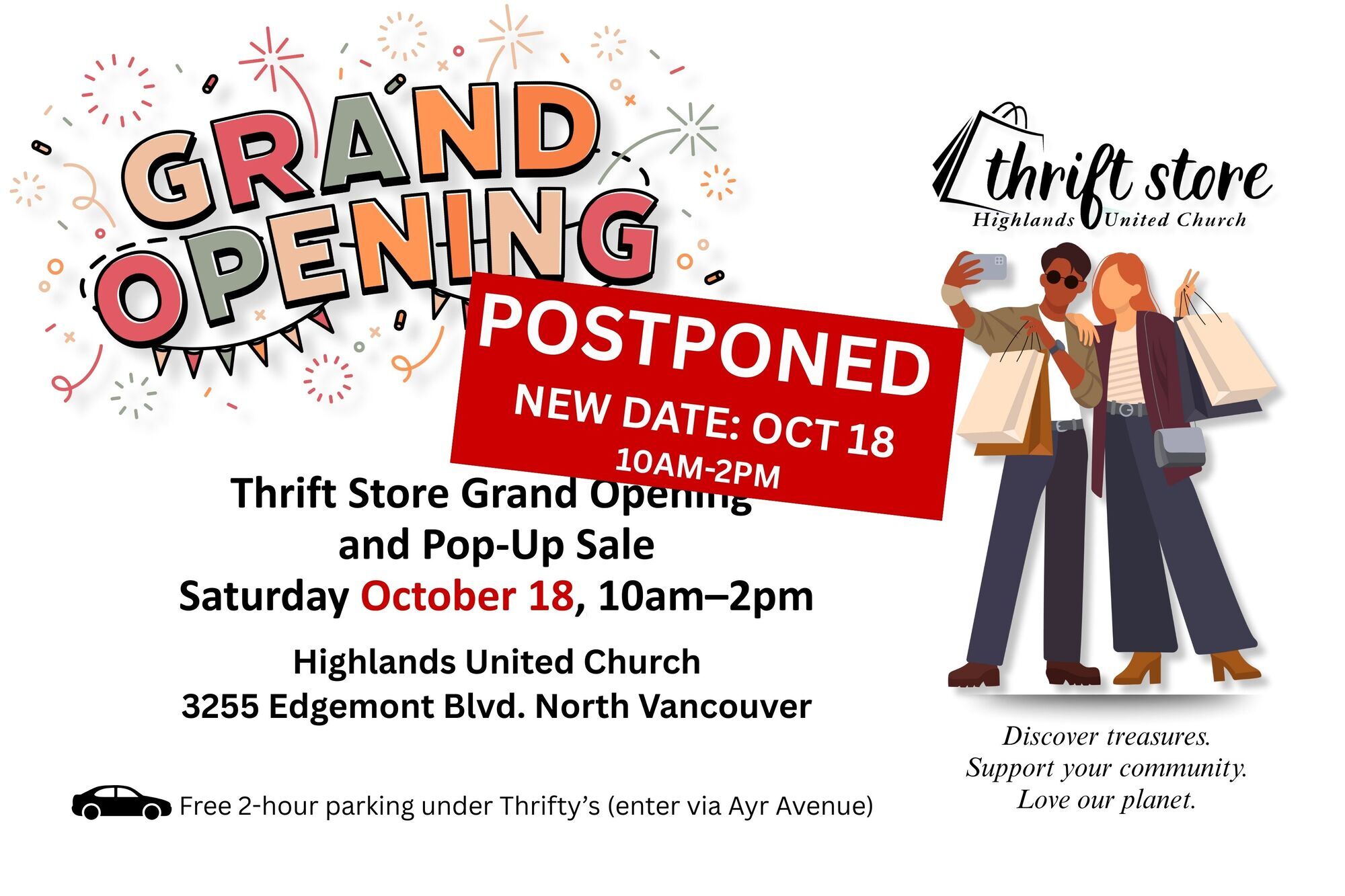 Thrift Store Opening Update 18th October