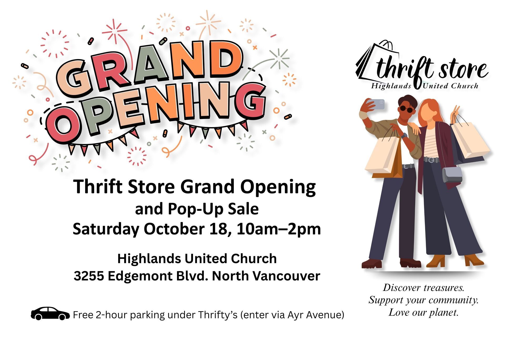 Thrift store Grand Opening poster