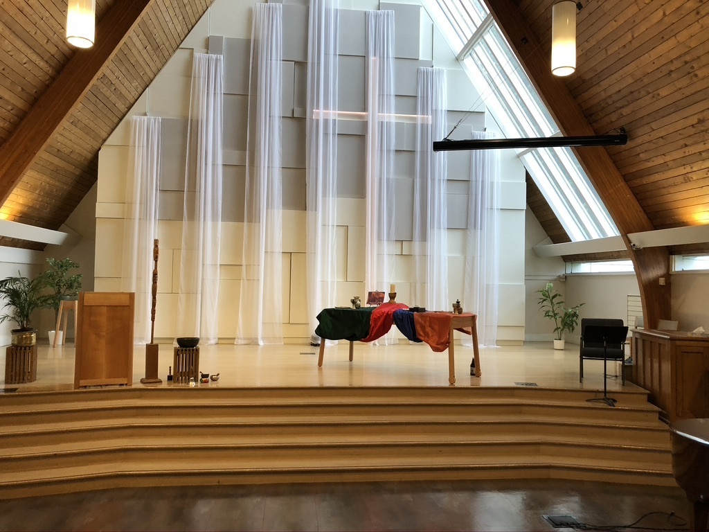 Front view of sanctuary stage